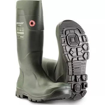 Dunlop Purofort FieldPro safety rubber boots S5, Green