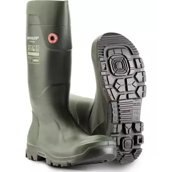 Dunlop Purofort FieldPro safety rubber boots S5, Green