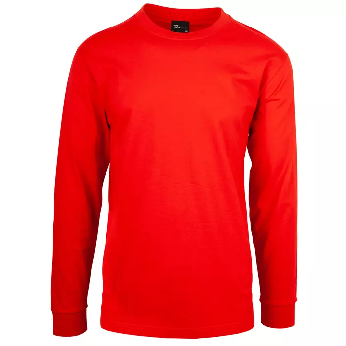YOU Premium  langermet T-skjorte, Rød, large image number 0