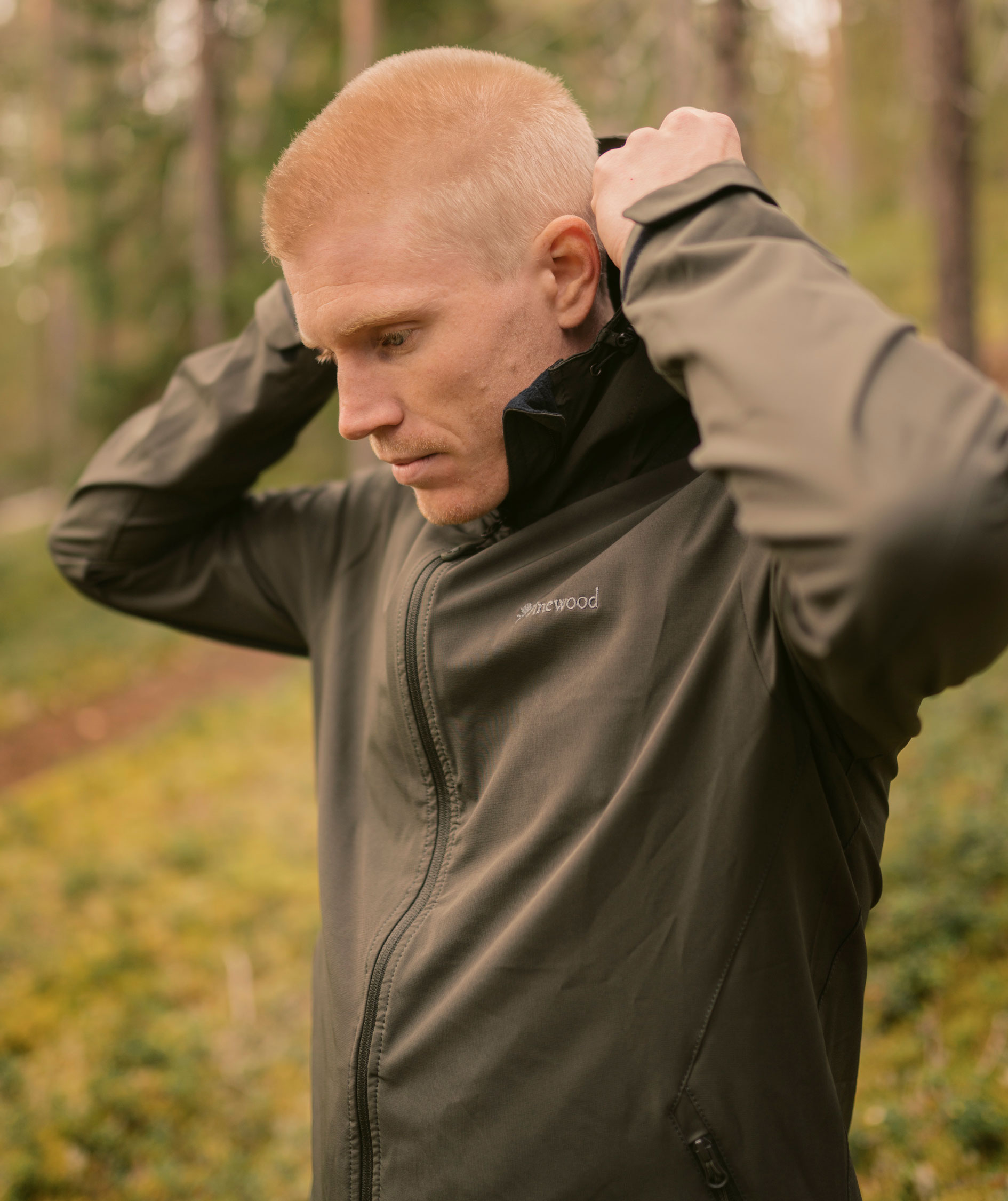 Pinewood Trail stretch jakke, M&oslash;rkegr&oslash;n, large image number 8