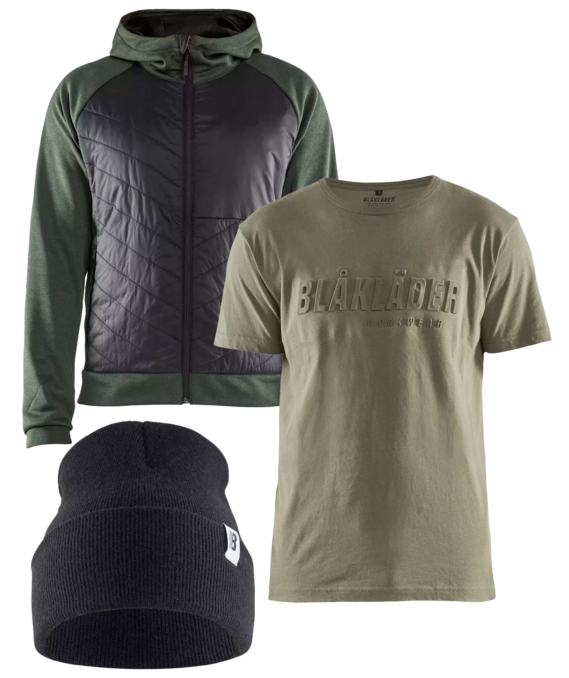 Bl&aring;kl&auml;der set with hybrid hoodie, T-shirt and beanie, , large image number 0