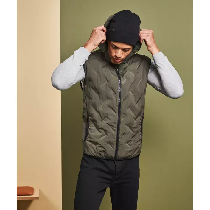 GEYSER quiltet vest, Oliven melange, large image number 1