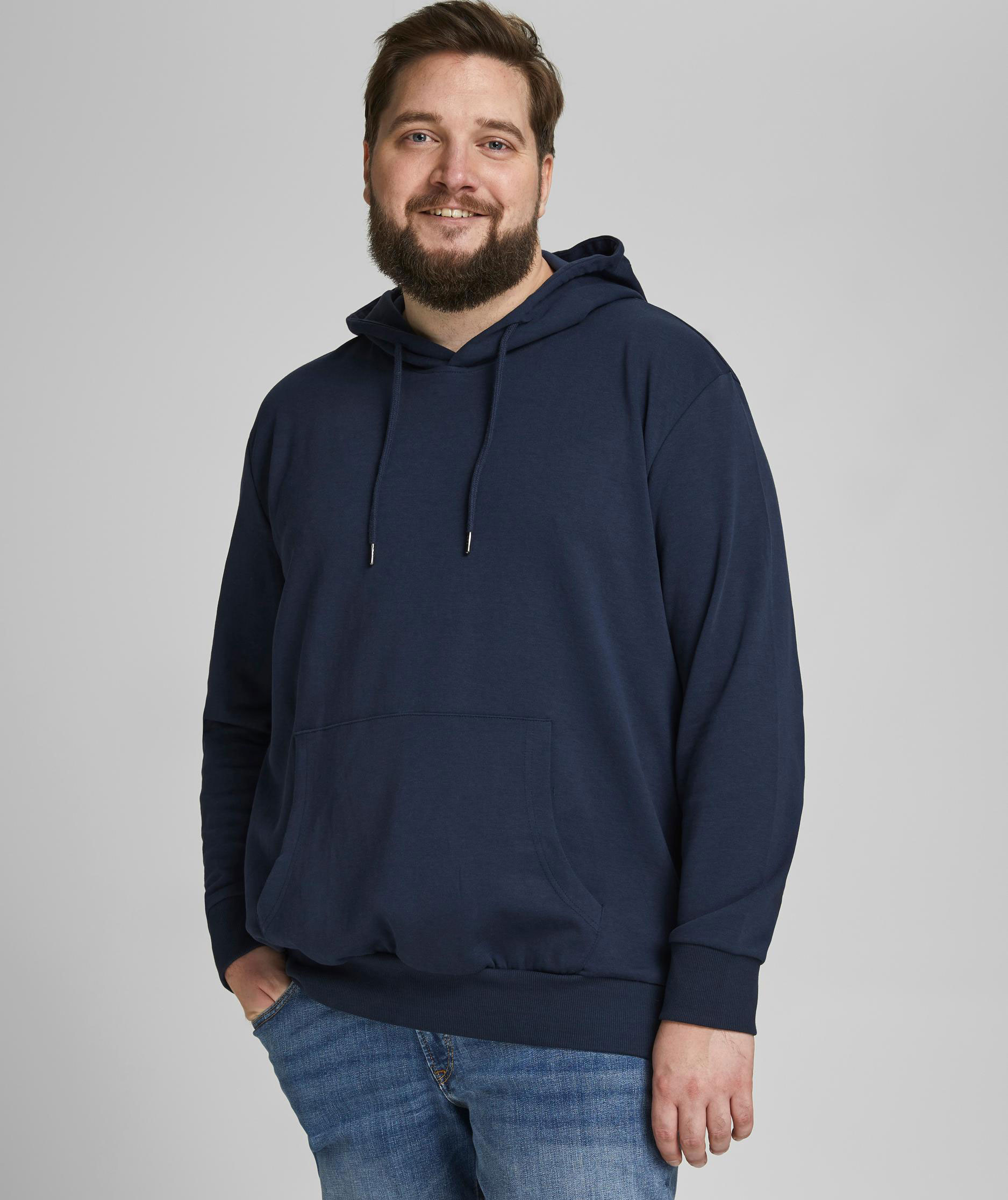 Jack & Jones JJEBASIC Plus Size hoodie, Navy Blazer, large image number 1
