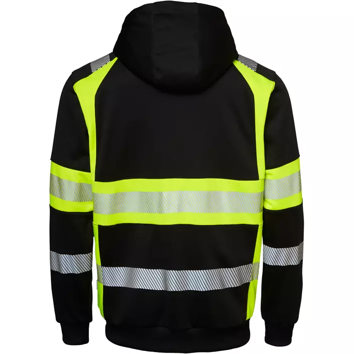 Top Swede Hoodie mit Reißverschluss 603, Schwarz/Hi-Vis Gelb, large image number 1
