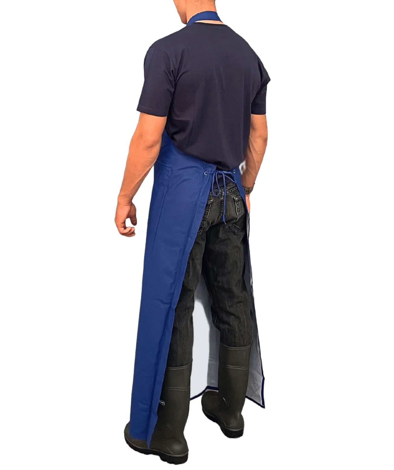 Ocean Menton PVC bib apron, Blue