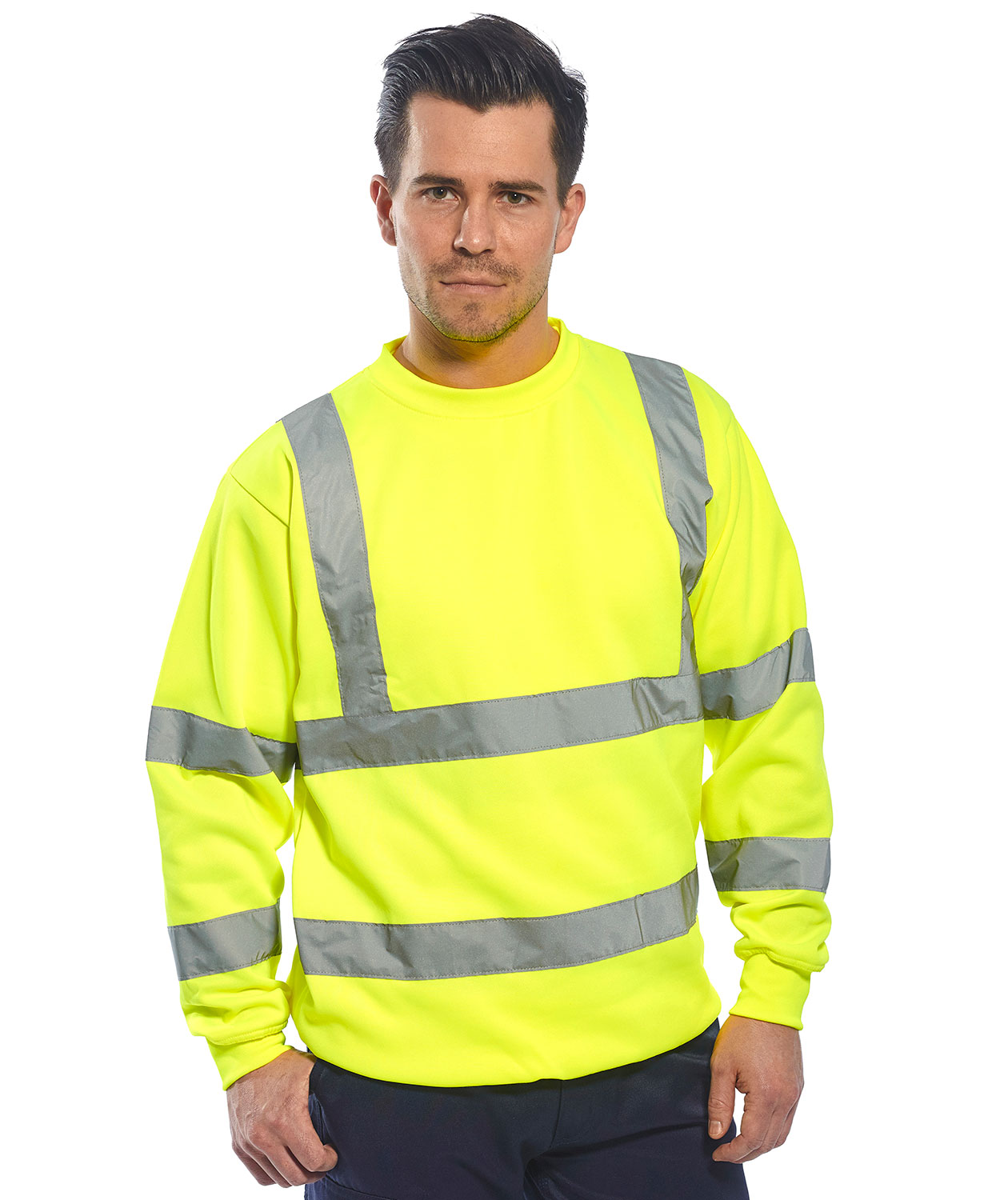 Portwest sweatshirt, Hi-Vis Yellow, large image number 1