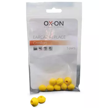 OX-ON Comfort 5er Pack Ohrstöpsel für gebänderten Gehörschutz, Gelb