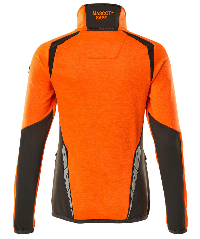 Mascot Accelerate Safe women's fleece sweater, Hi-vis Orange/Dark anthracite