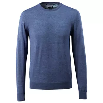 Mascot Frontline knitted sweater with merino wool, Blue Melange