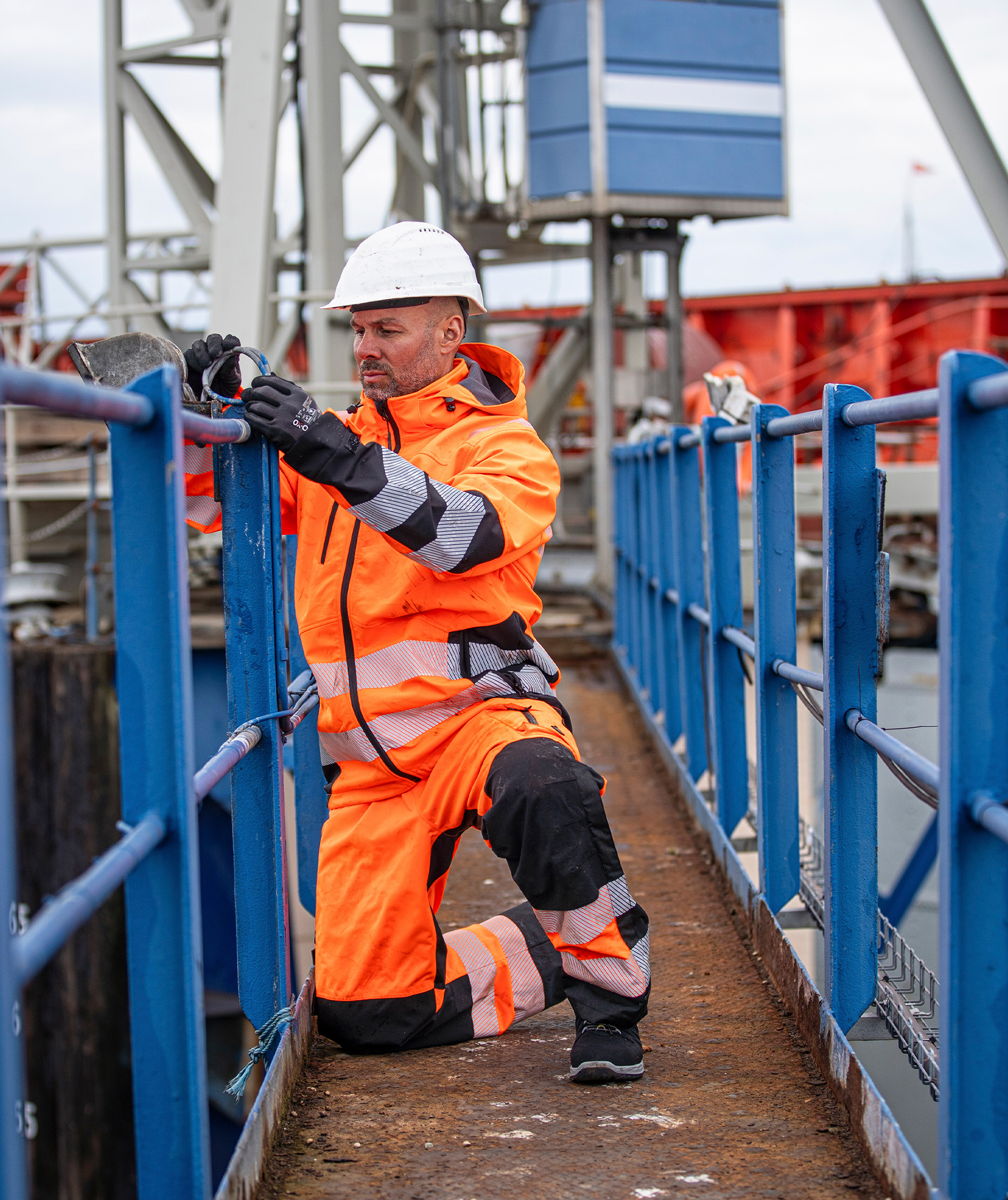 ELKA Visible Xtreme softshell jacket, Hi-Vis Orange/Black, large image number 3