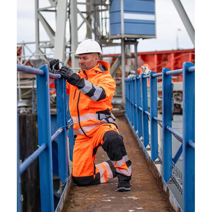 ELKA Visible Xtreme softshelljacka, Varsel Orange/Svart, large image number 3