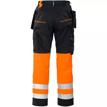 ProJob work trousers 6502, Black/Hi-vis Orange