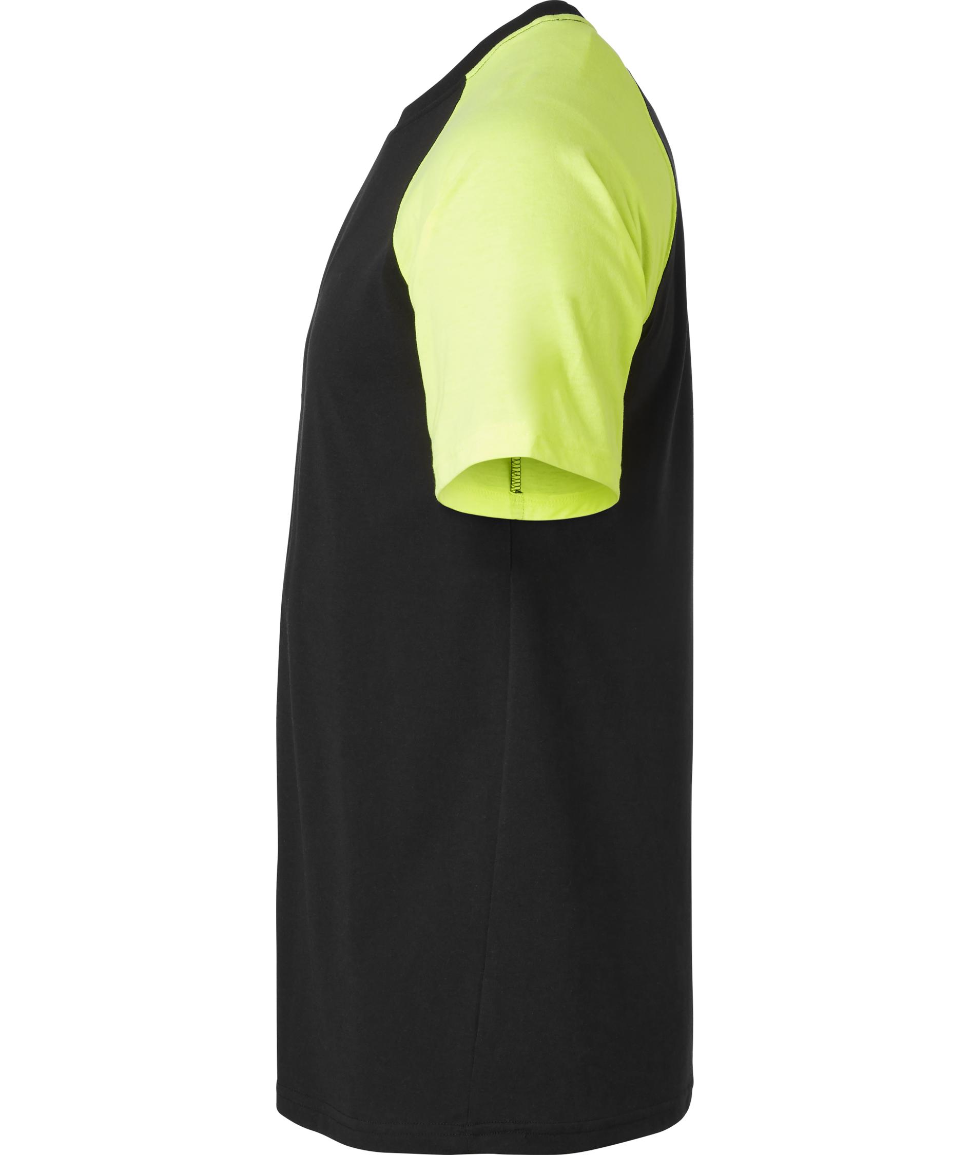 Top Swede T-shirt 225, Black/Hi-Vis Yellow, large image number 3