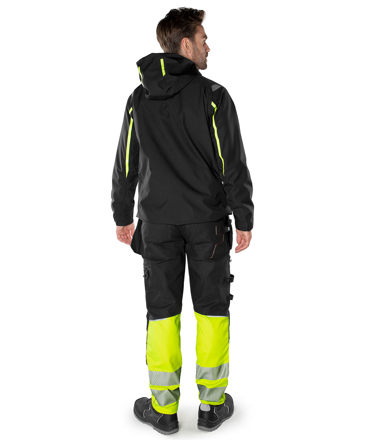 Fristads Gore-Tex&reg; shell jacket 4864 GXP, Black/Hi-Vis Yellow, large image number 2
