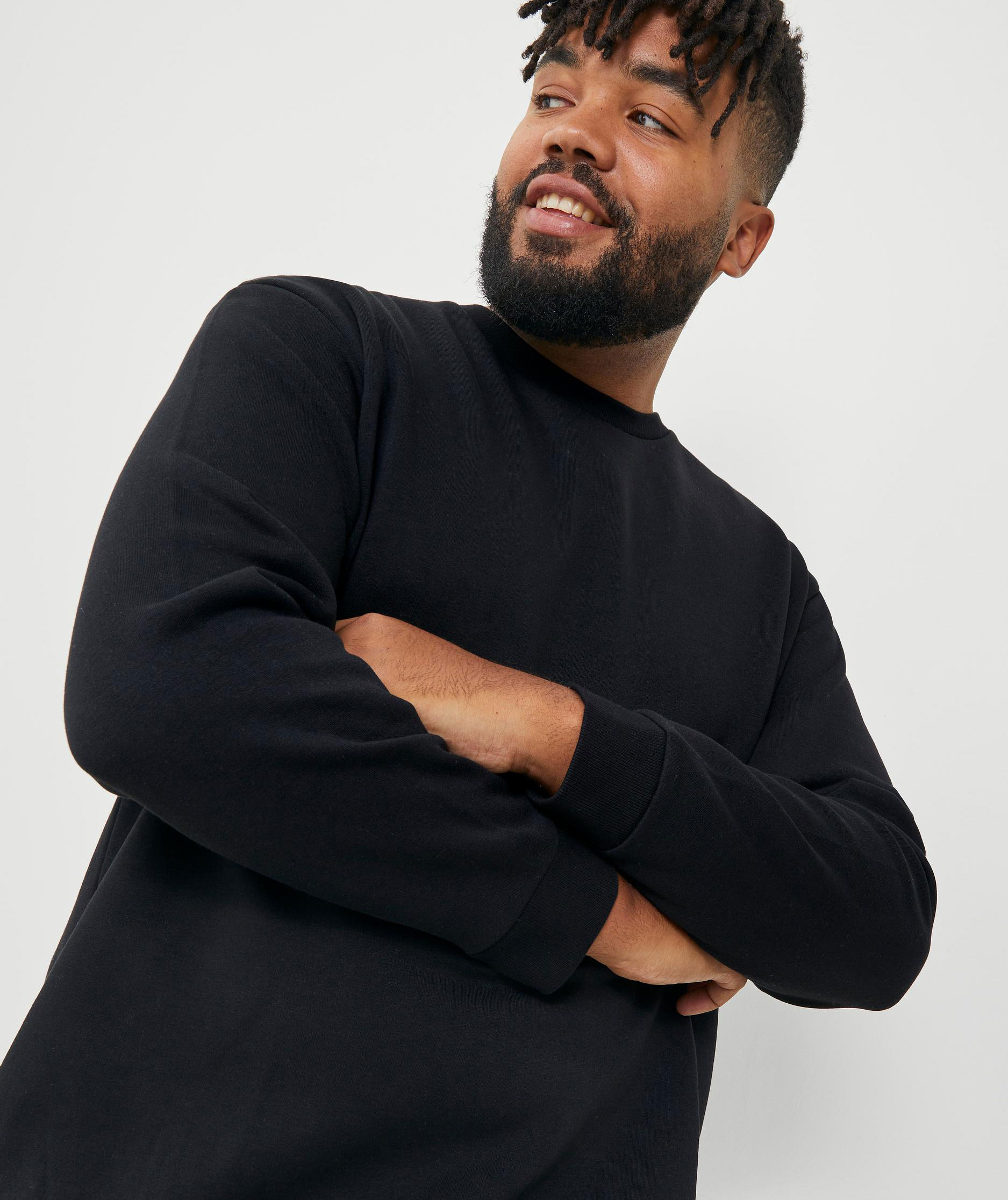 Jack & Jones Plus JJEBRADLEY Sweatshirt, Black, large image number 4