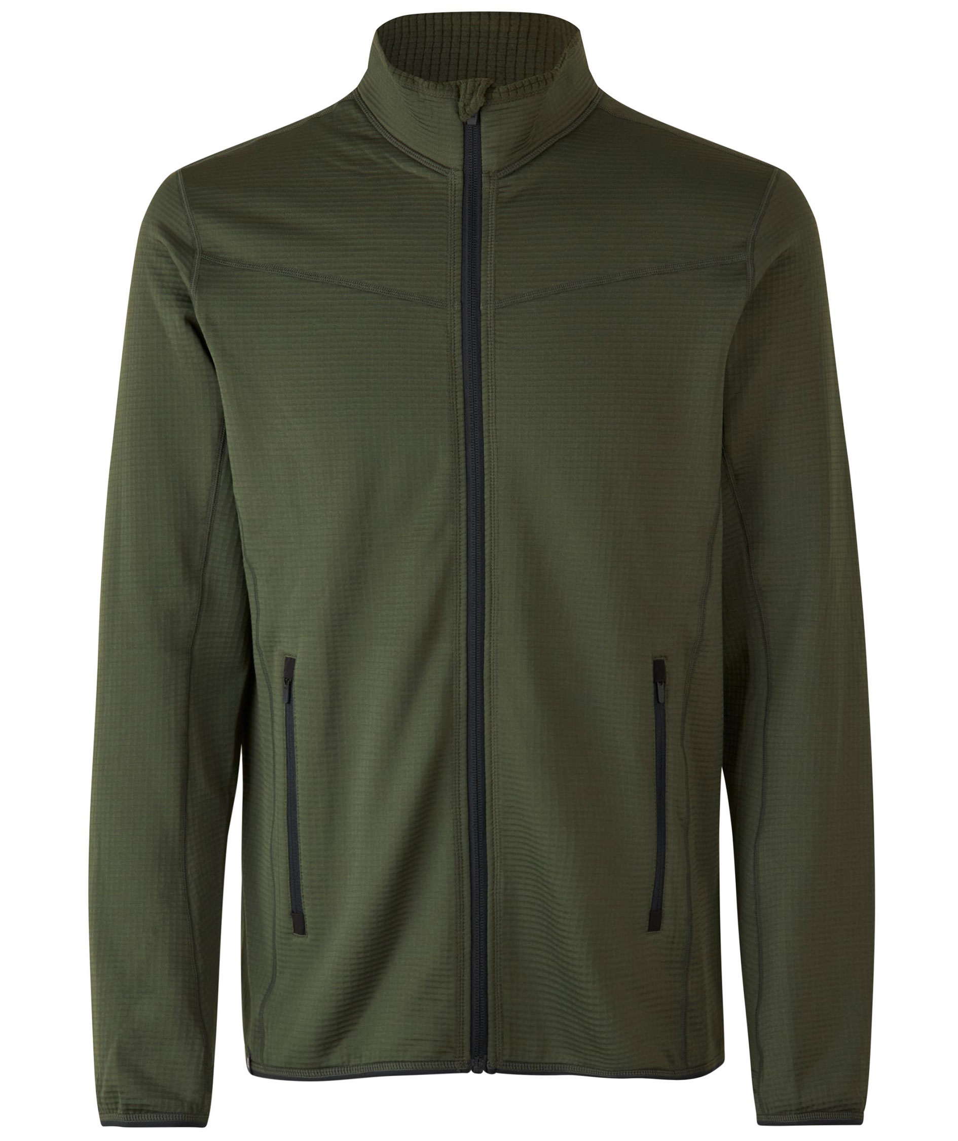 ID Stretch Komfort fleecetr&ouml;ja, Olivgr&ouml;n, Olivgr&ouml;n, swatch