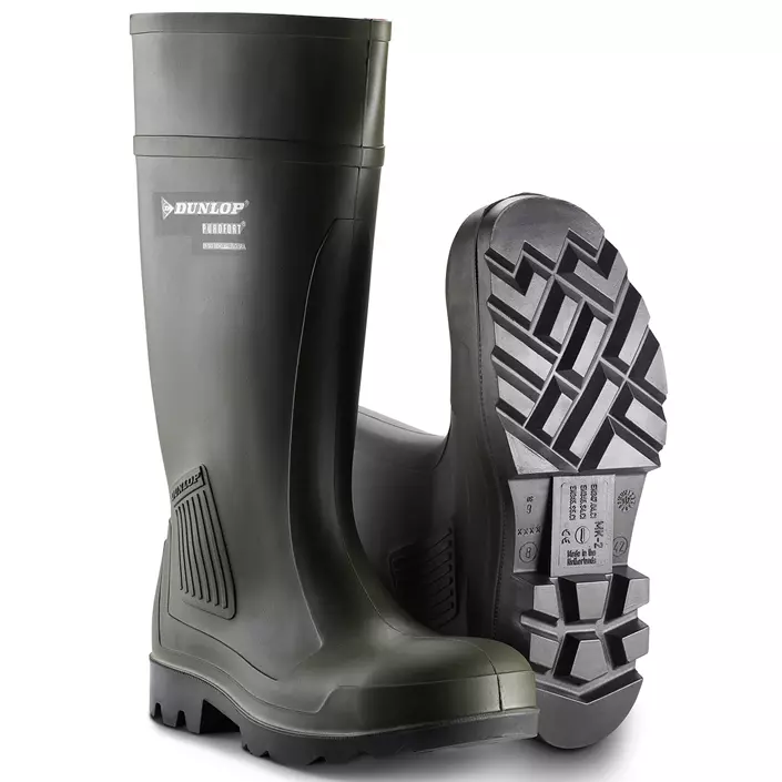 Dunlop Purofort Professionelle Sicherheitsgummistiefel S5, Grün, large image number 0