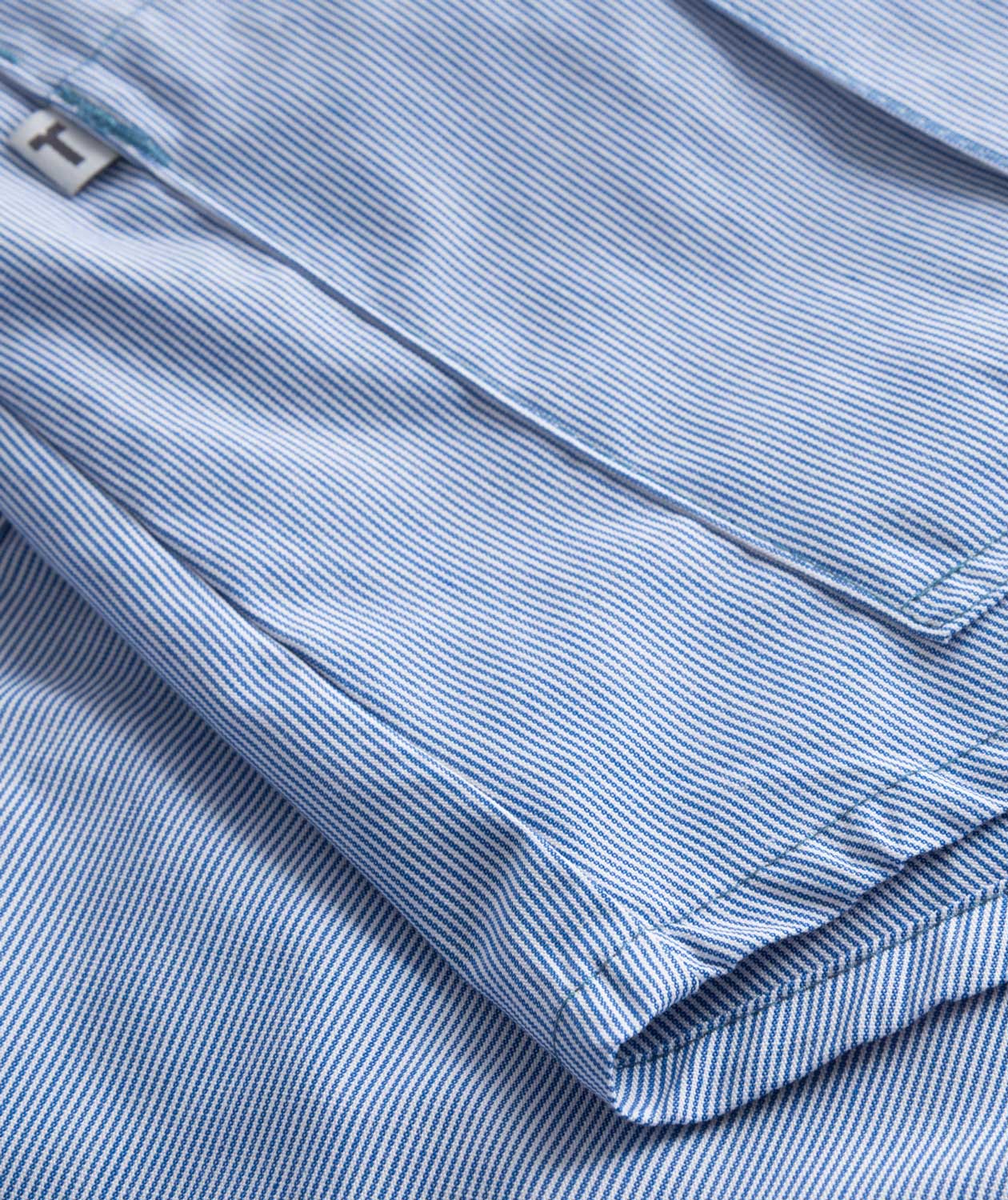 Kentaur women's short-sleeved shirt, Blue/White Stripes, large image number 3