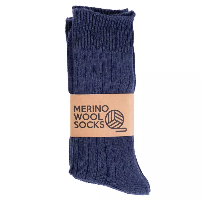 3-pack sokker med merinoull, Midnight Blue, large image number 1