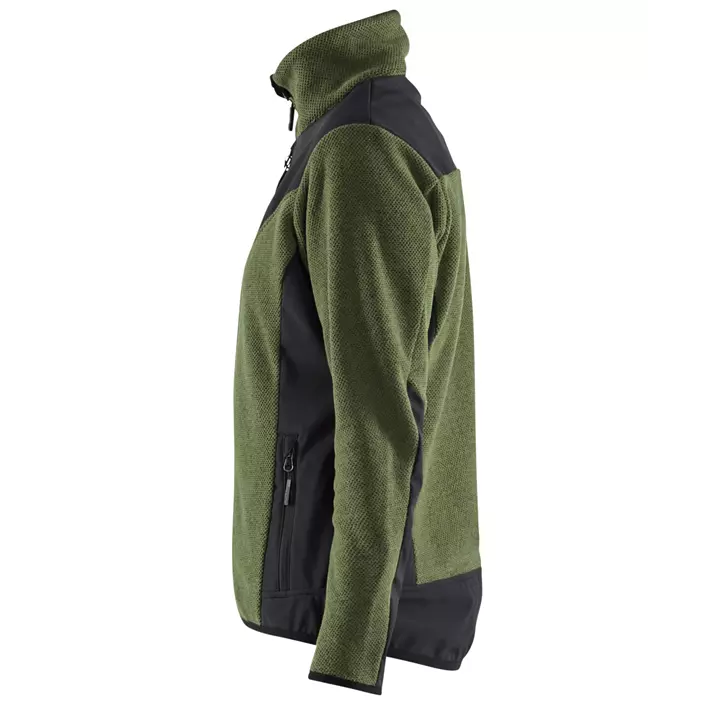Blåkläder dame strikket jakke med softshell, Høstgrønn/Svart, large image number 3