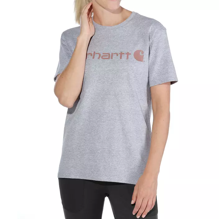 Carhartt Workwear dame T-shirt, Heather Grey, large image number 2
