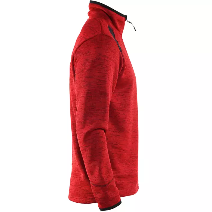 Blåkläder strikket sweatshirt half zip, Rød/Sort, large image number 3