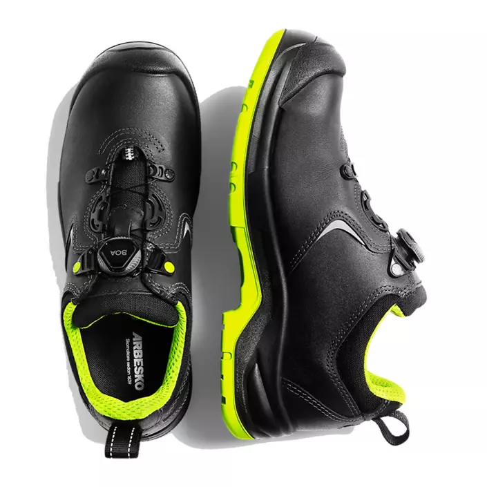 Arbesko 945 safety shoes S3, Black/Lime, large image number 1