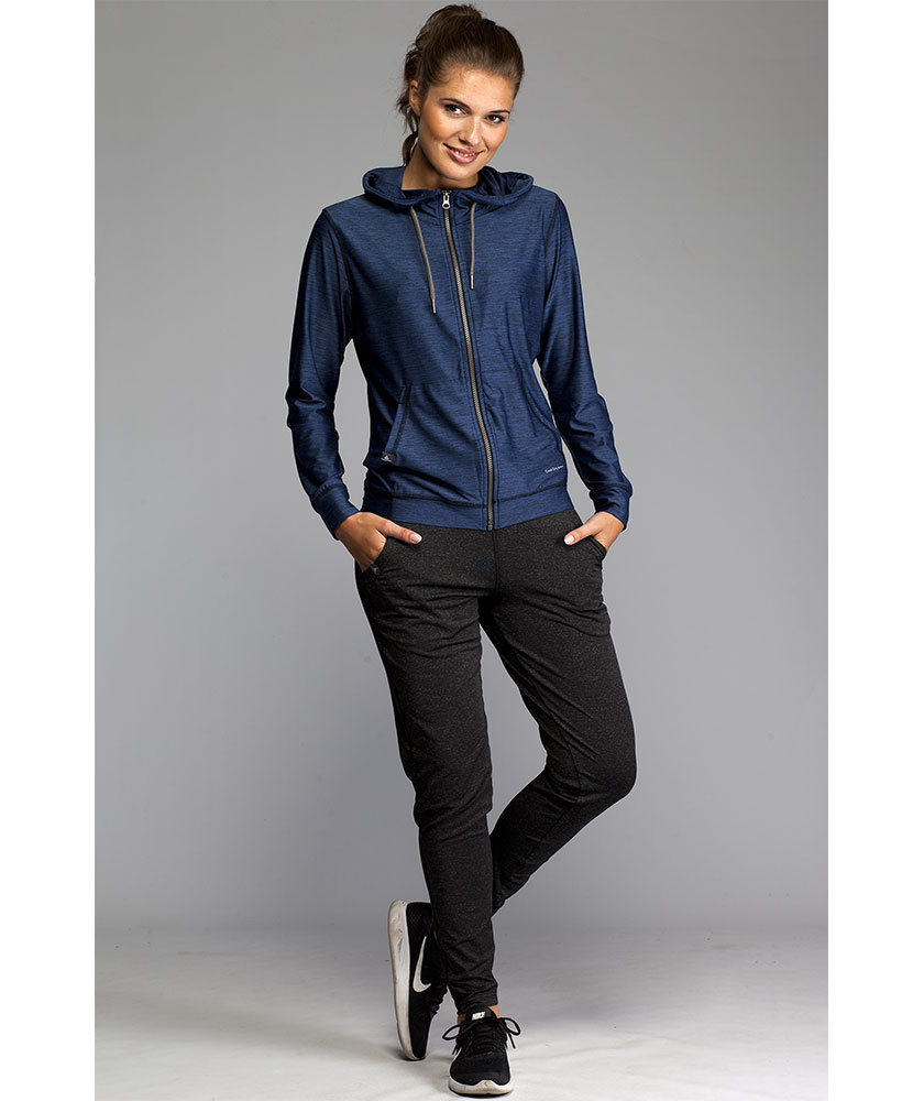 Pitch Stone Cooldry tr&aelig;ningsbukser, Dark black melange, large image number 2