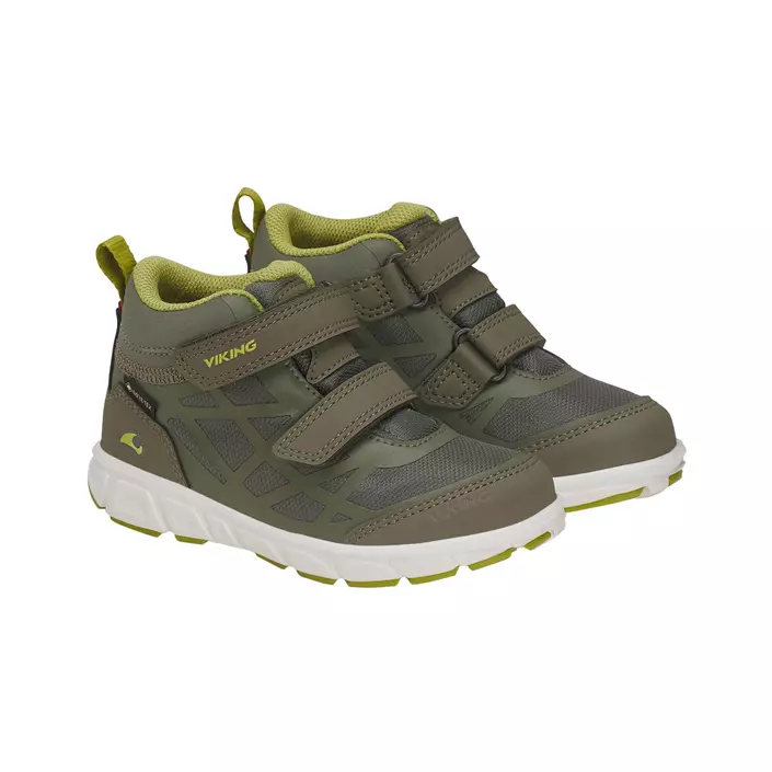 Viking Veme Mid R GTX sneakers til barn, Olive/Khaki, large image number 2