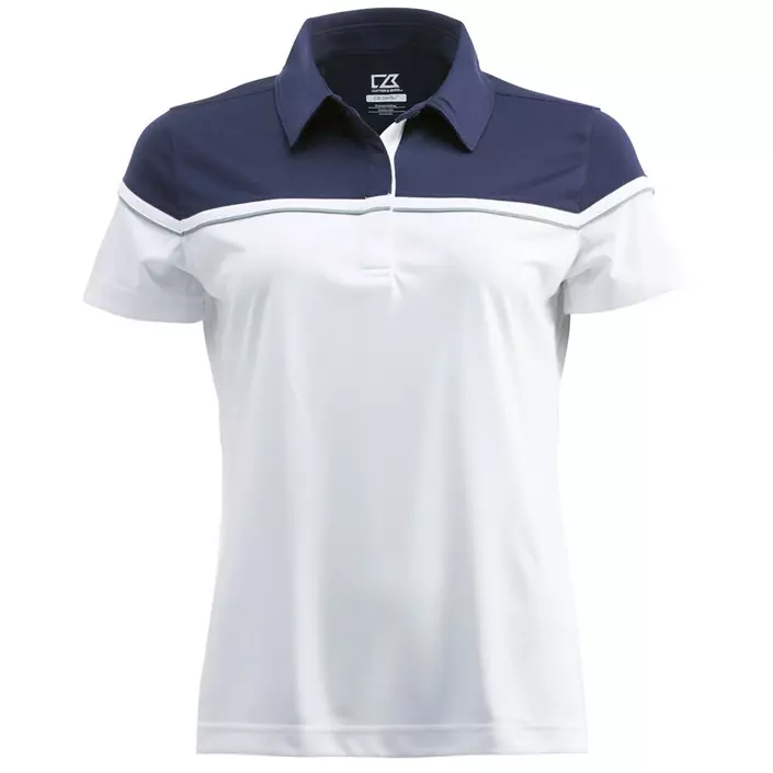 Cutter & Buck Sunset dame polo T-skjorte, Hvit/marineblå, large image number 0
