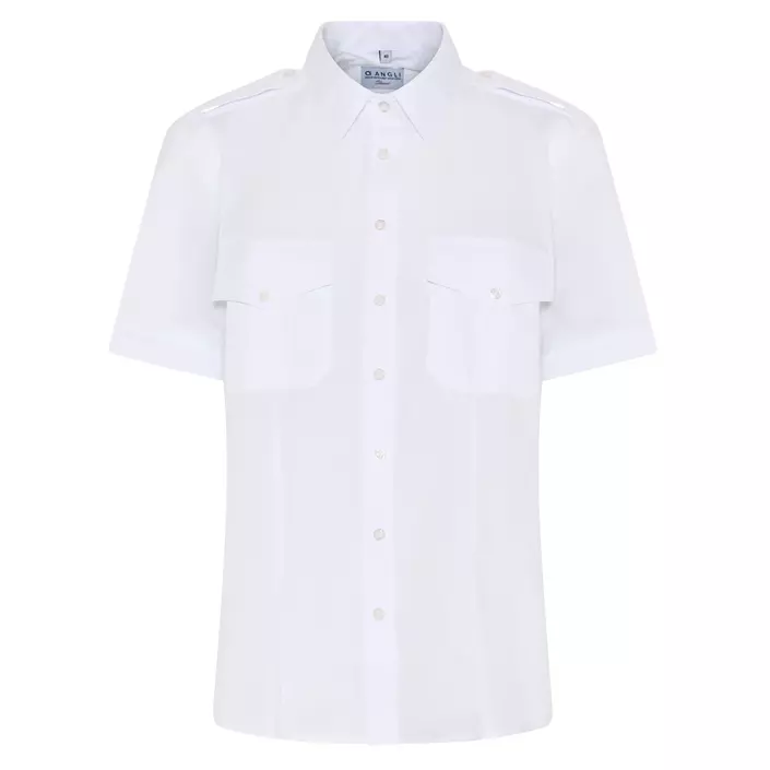 Angli Classic kortermet damepilotskjorte, Hvit, large image number 0