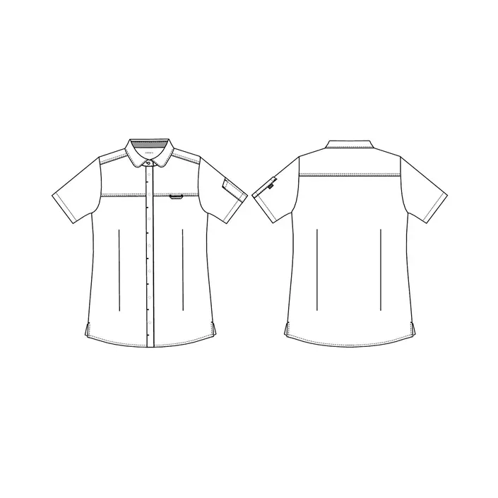 Kentaur modern fit kortærmet dameskjorte, Sort, large image number 2