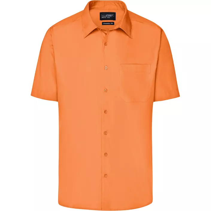 James & Nicholson modern fit kortermet skjorte, Oransje, large image number 0