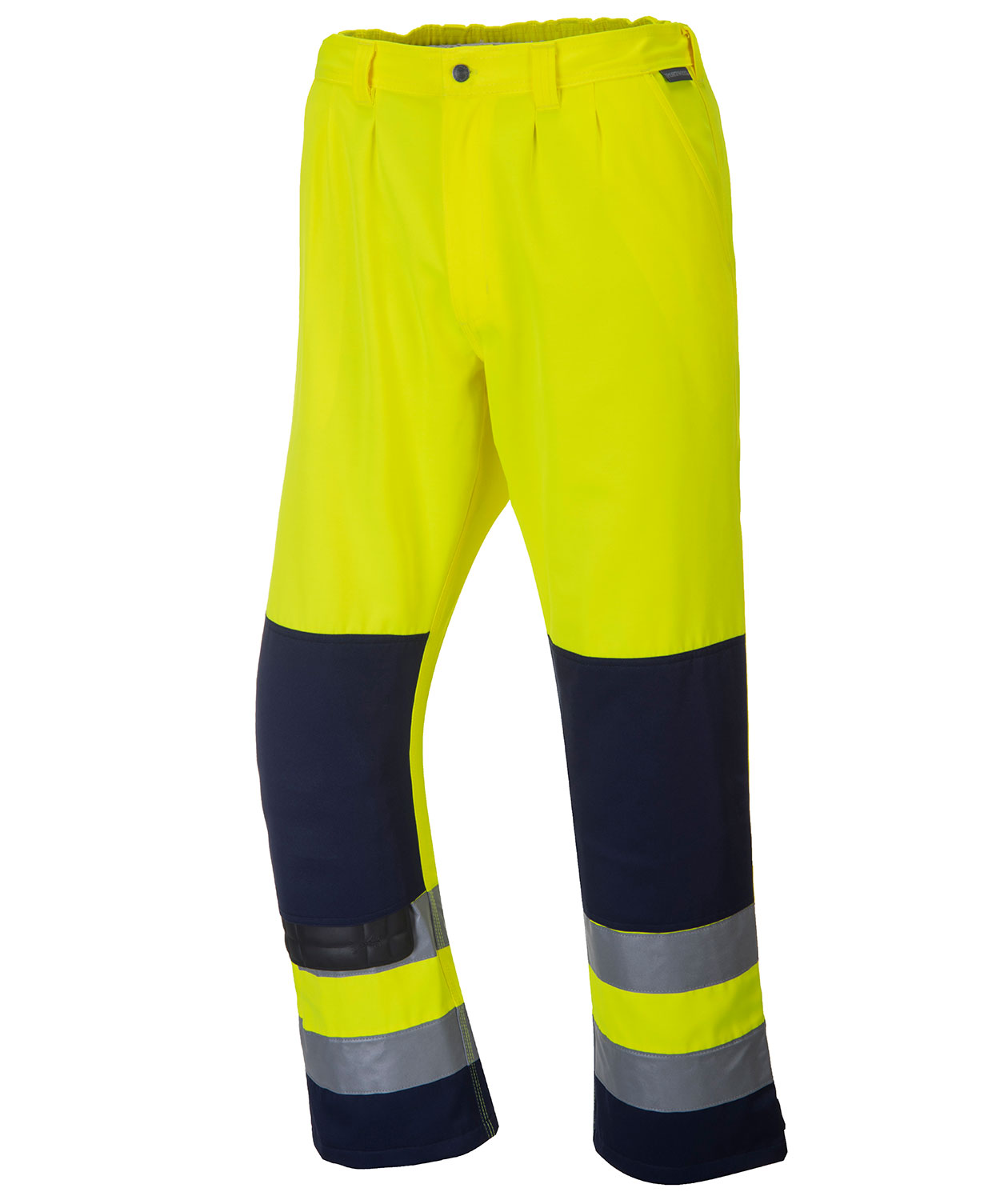 Portwest work trousers, Hi-Vis yellow/marine, large image number 1