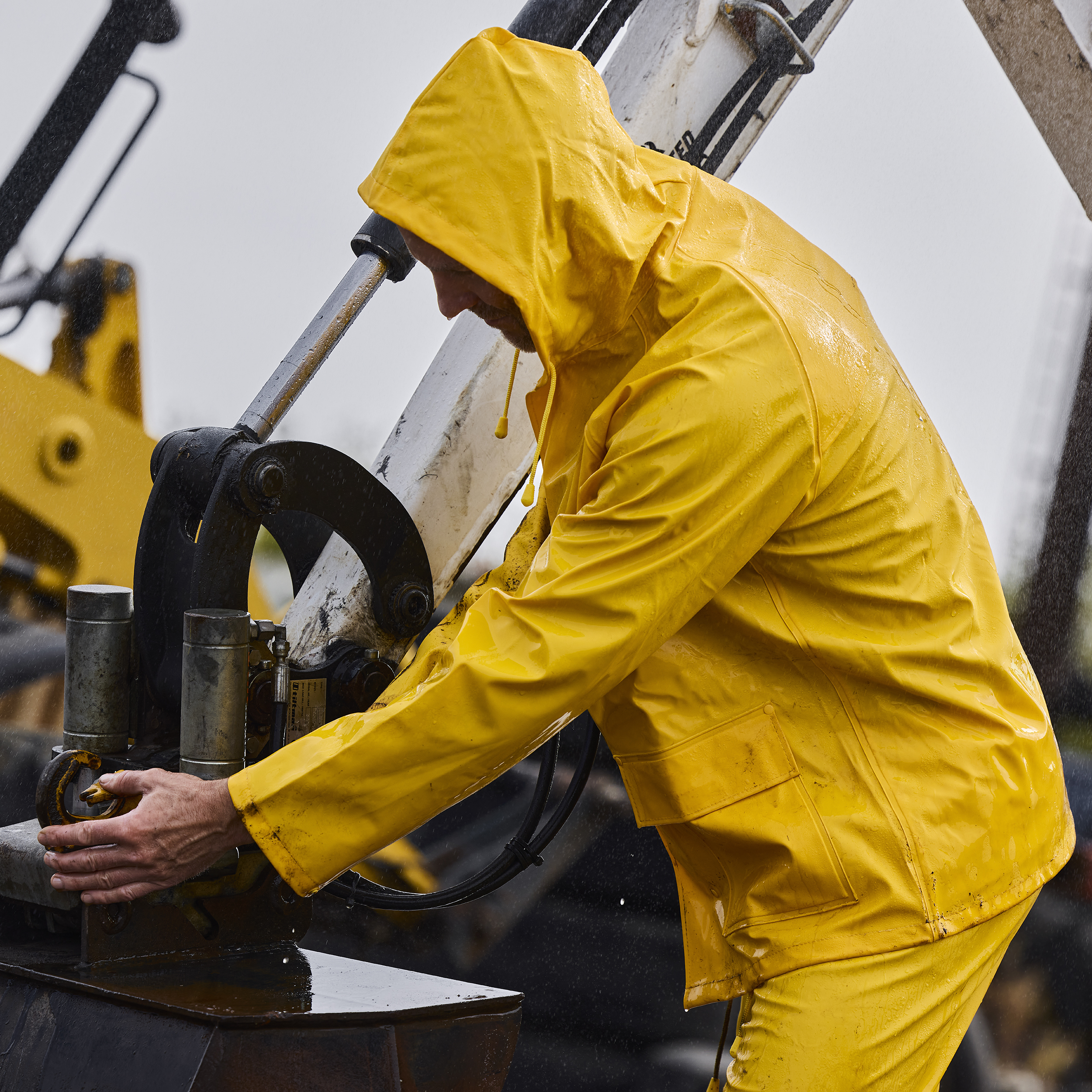 ELKA Elements Outdoor PU/PVC regnjacka, Gul, large image number 2