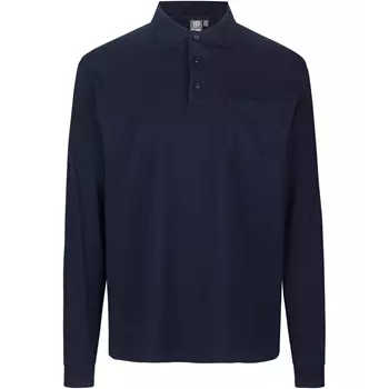 ID PRO Wear long-sleeved Polo shirt, Marine Blue
