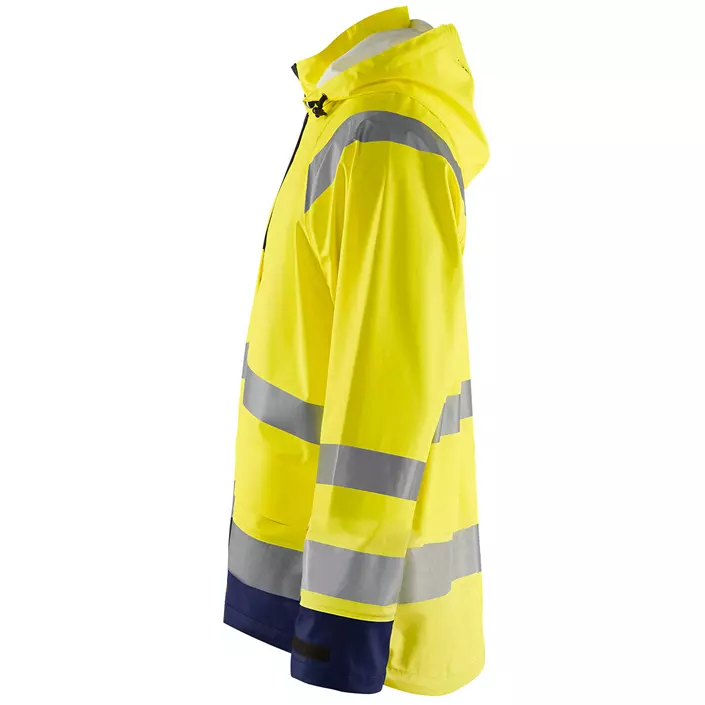 Blåkläder regnjacka Level 1, Varsel gul/marinblå, large image number 2
