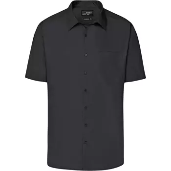 James & Nicholson modern fit kortärmad skjorta, Svart