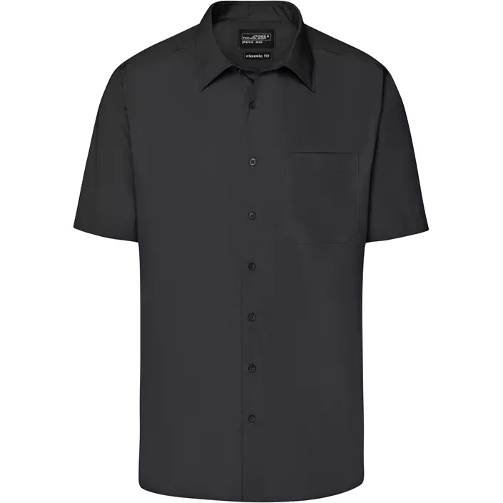 James & Nicholson modern fit kurzärmeliges Hemd, Schwarz, large image number 0