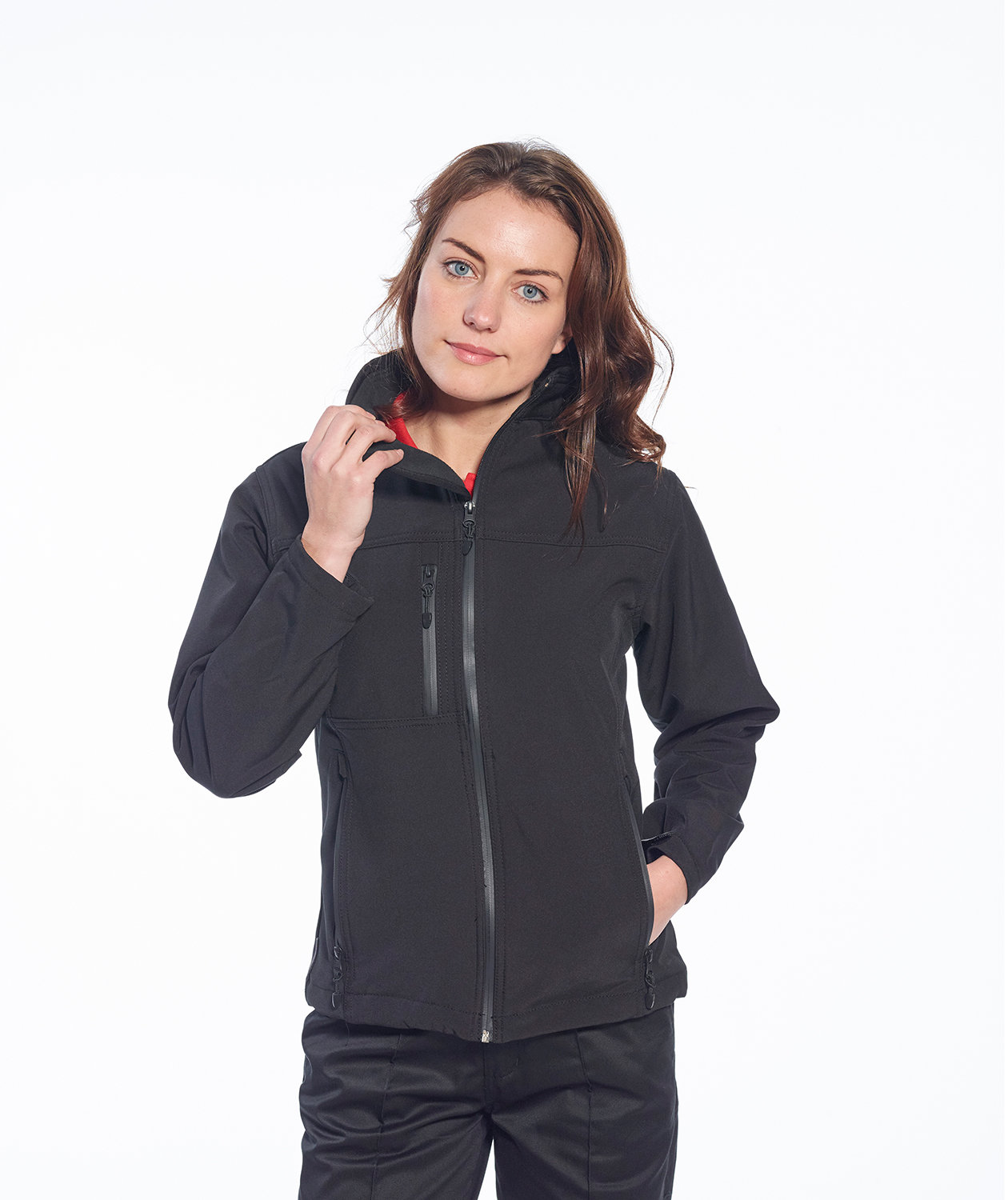 Portwest Charlotte women's softshell jacket, Black, large image number 1