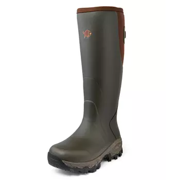 Gateway1 Moor Country 18" 3mm side-zip rubber boots, Dark brown