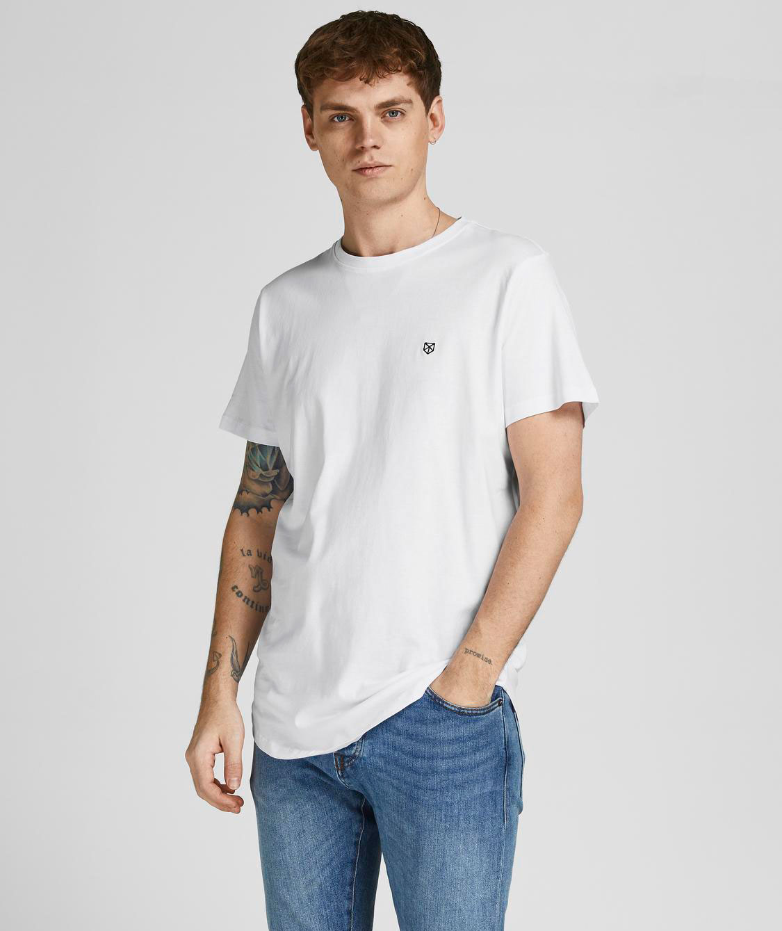 Jack & Jones JACJENS 5-pack T-shirt, Navy Blazer/White/OliveNight/Black/PortRoyale, large image number 4