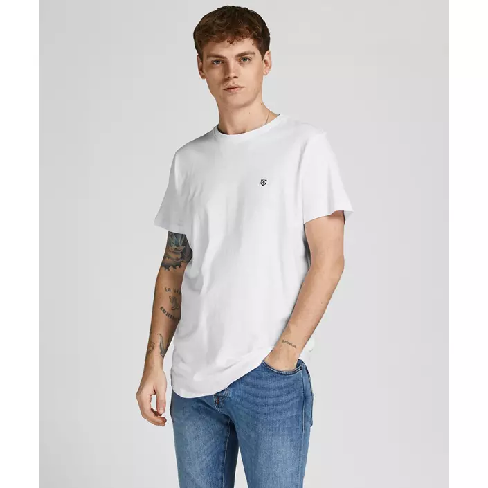 Jack & Jones JACJENS 5-pack T-shirt, Navy Blazer/White/OliveNight/Black/PortRoyale, large image number 4