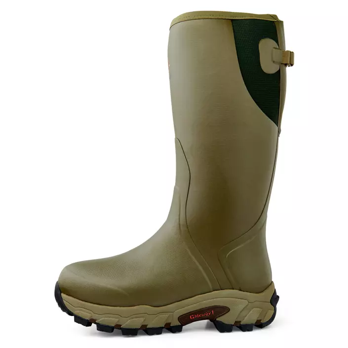 Gateway1 Pro Shooter 18" 7mm side-zip rubber boots, Olive, large image number 1