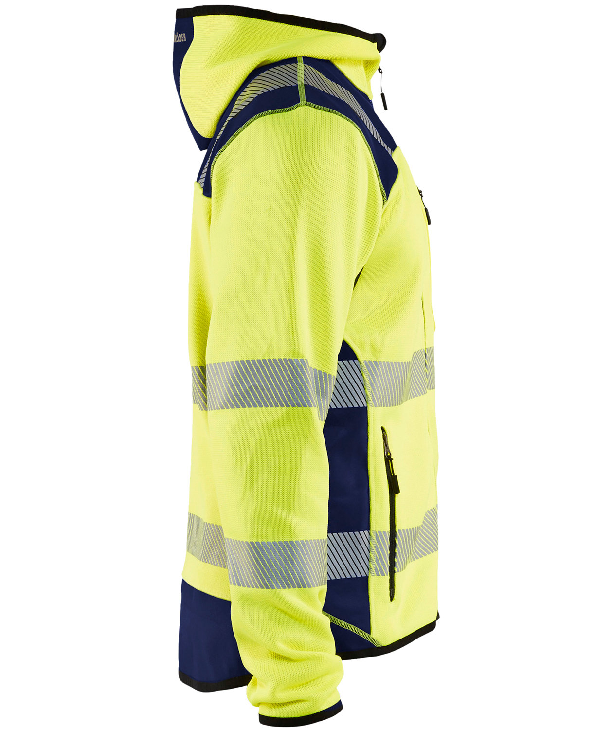 Bl&aring;kl&auml;der knitted softshell jacket, Hi-Vis yellow/marine, large image number 3
