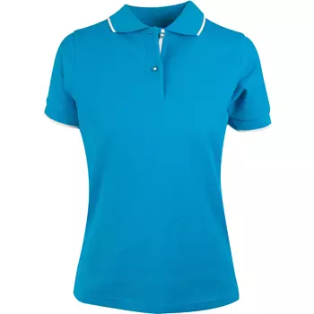 YOU Altea women's polo shirt, Turquoise/white
