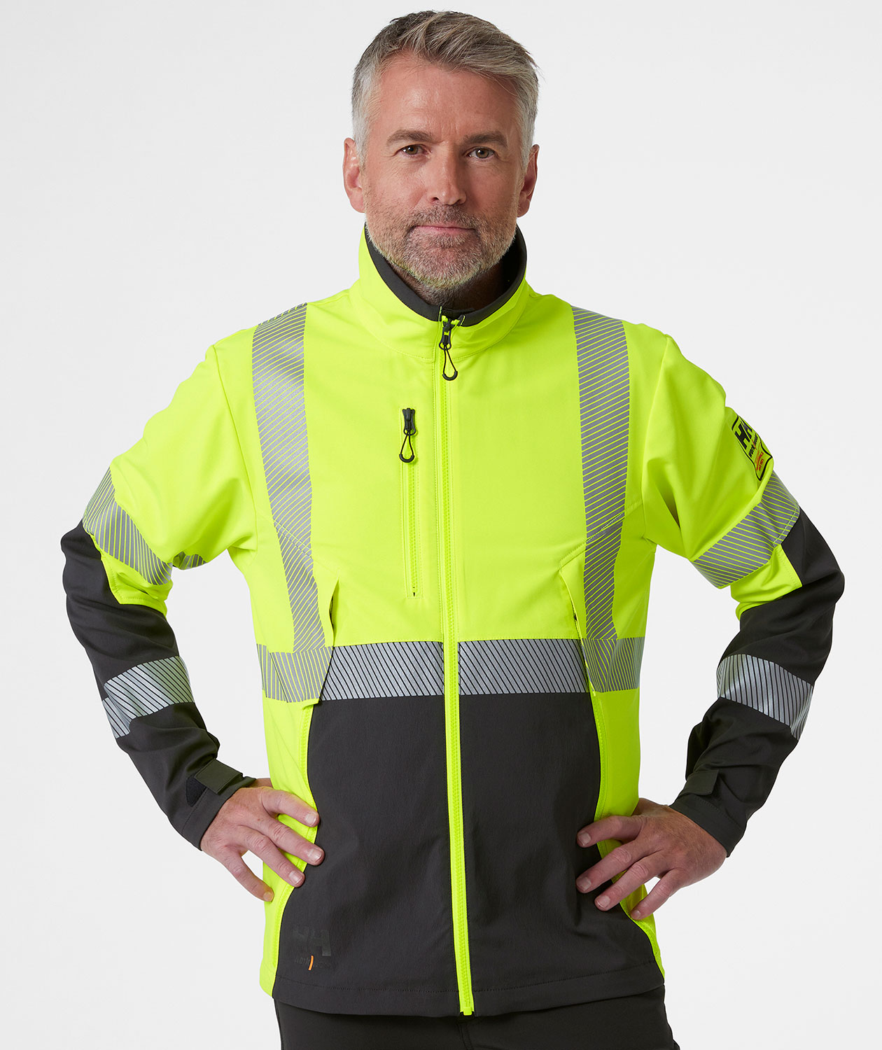 Helly Hansen ICU BRZ arbeidsjakke full stretch, Hi-vis Gul/Ebony