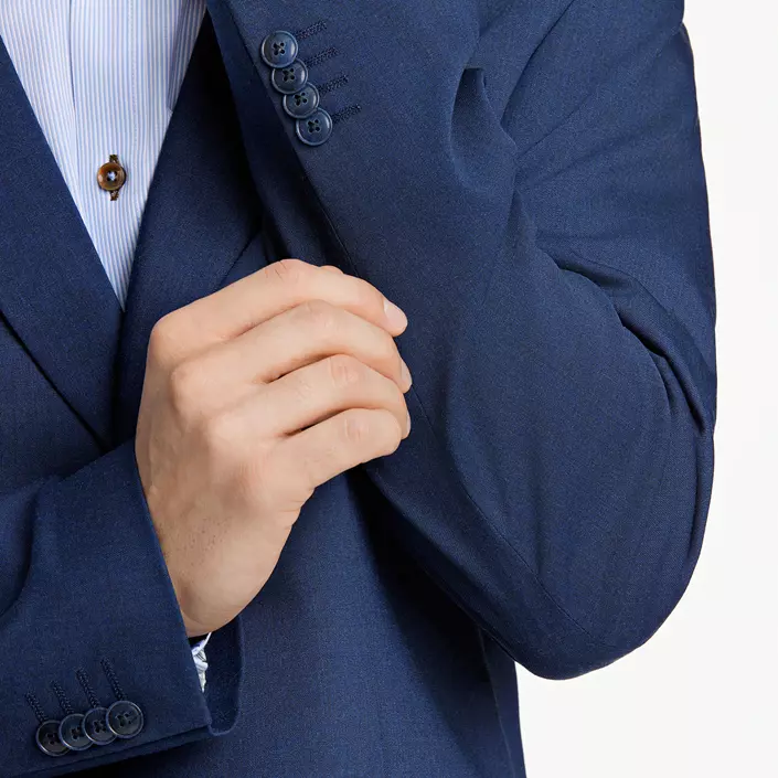 Lindbergh Modern fit kavaj med ull, Mid Navy Mel, large image number 4