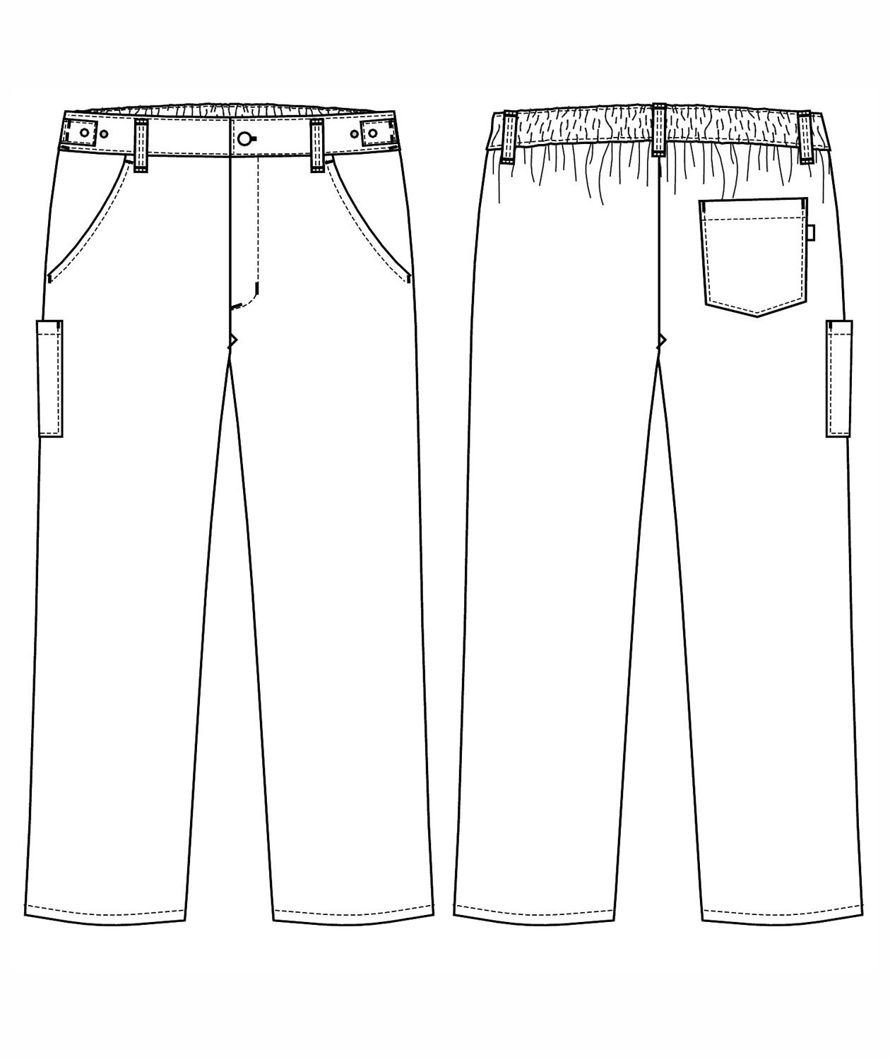 Kentaur  trousers with shorter length, White, large image number 1