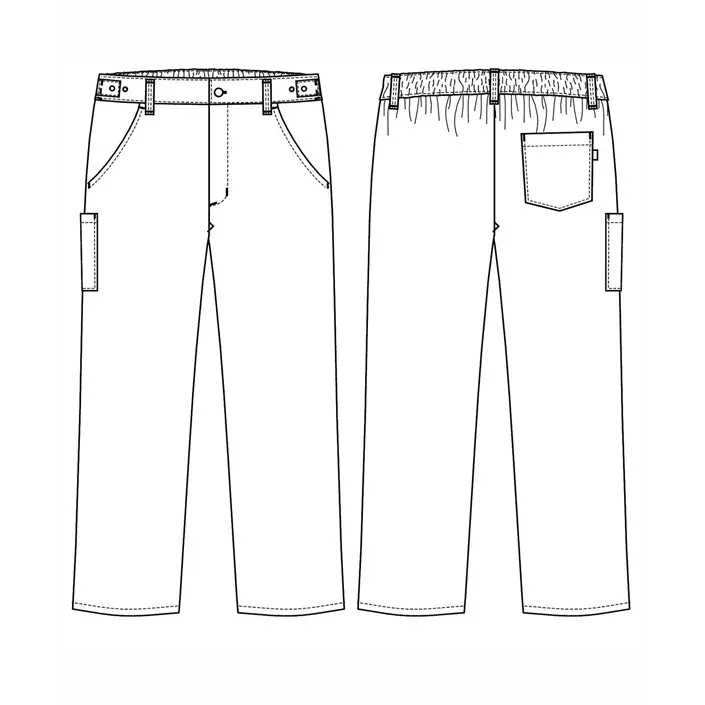 Kentaur  trousers with shorter length, White, large image number 1